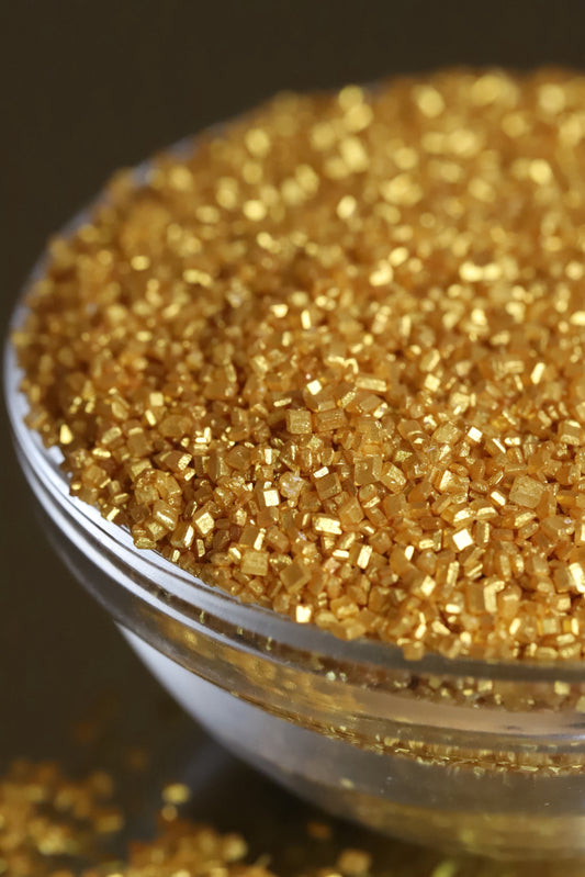 Gold Mocktail Sprinkles - Halal, Vegetarian, Vegan, Kosher, Gluten Free Sprinkles