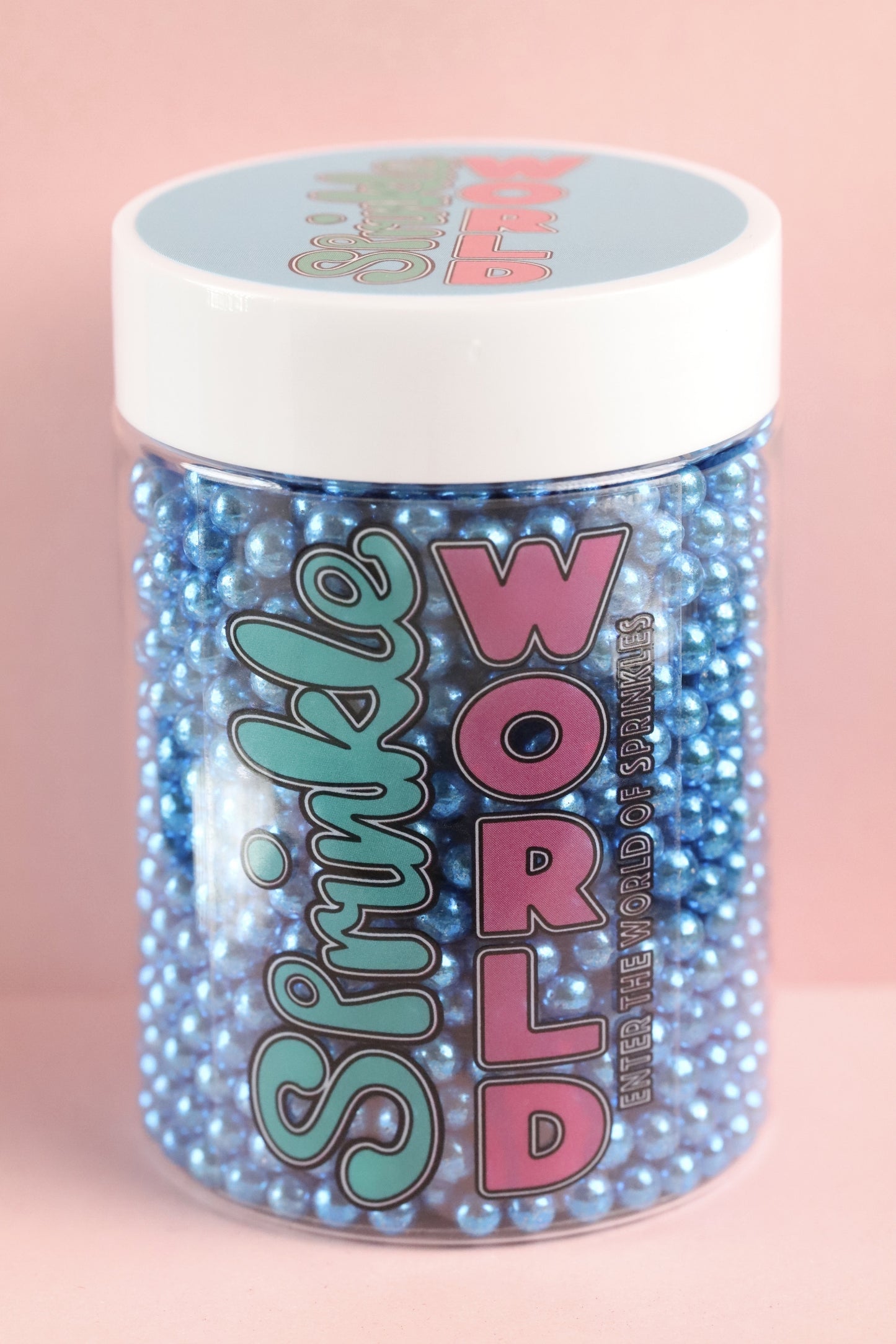 Sky Blue Metallic Beads - Halal, Vegetarian, Vegan, Kosher, Gluten Free Sprinkles