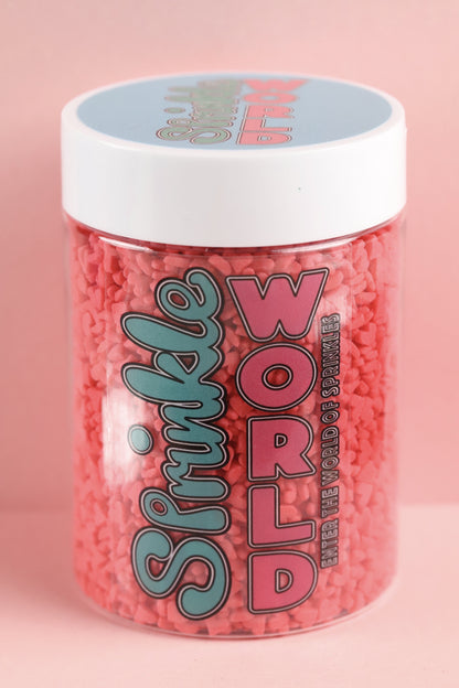 Red Confetti Hearts - Halal, Vegetarian, Vegan, Kosher, Gluten Free Sprinkles