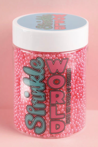 Dark Pink Pearlised Beads - Halal, Vegetarian, Vegan, Kosher, Gluten Free Sprinkles