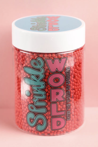 Red Polished Beads - Halal, Vegetarian, Vegan, Kosher, Gluten Free Sprinkles