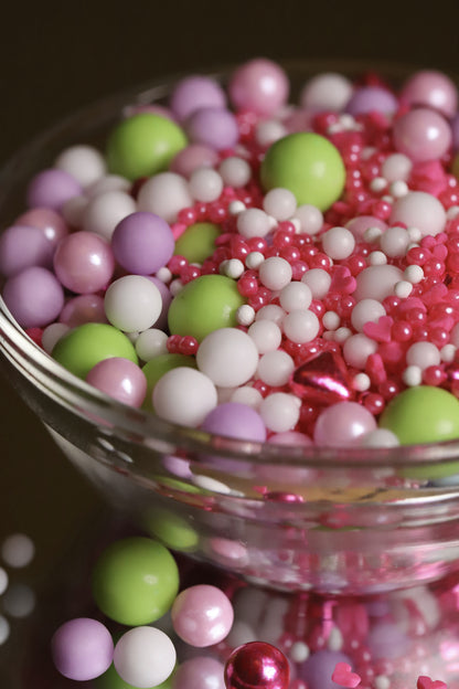 Raspberry Lime - Halal, Vegetarian, Vegan, Kosher, Gluten Free Sprinkle Mix