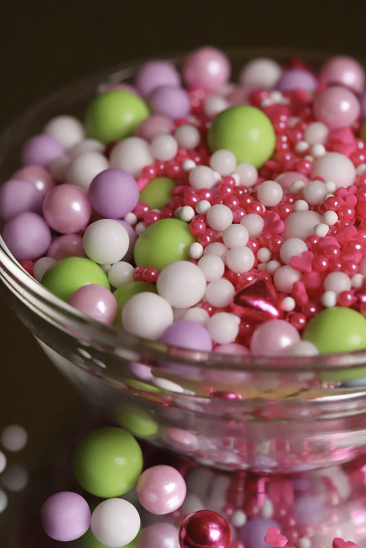 Raspberry Lime - Halal, Vegetarian, Vegan, Kosher, Gluten Free Sprinkle Mix