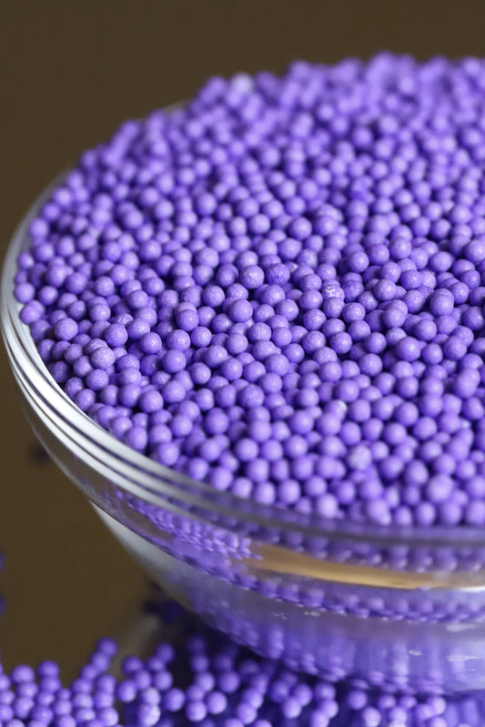 Light Purple Polished Beads - Halal, Vegetarian, Vegan, Kosher, Gluten Free Sprinkles