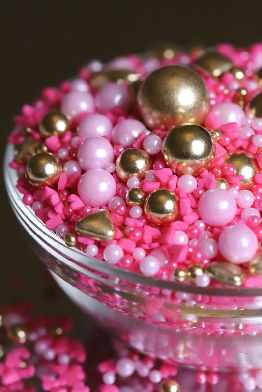 Pink Glamour - Halal, Vegetarian, Vegan, Kosher, Gluten Free Sprinkle Mix